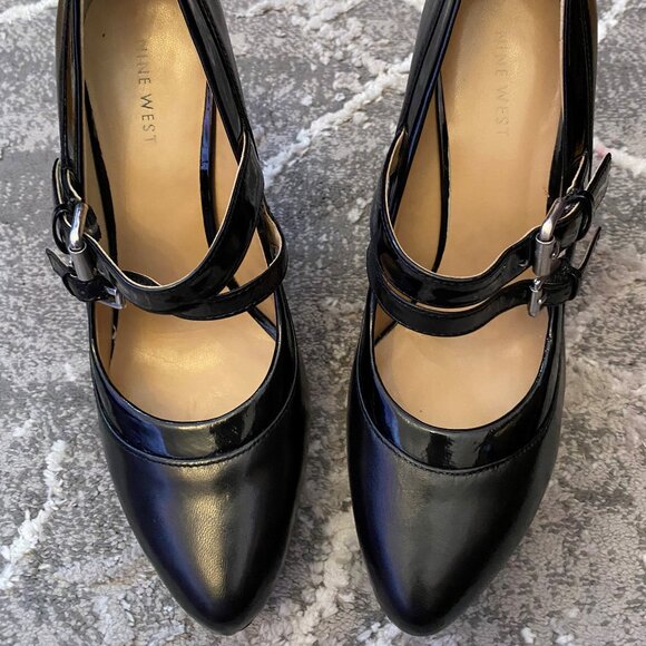 Black Nine West Mary Jane Heels - Picture 7 of 7